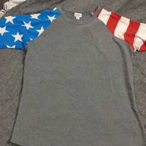 Luluroe Stars and Stripes Randy T-shirt - Large